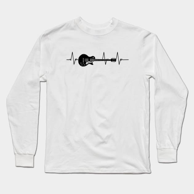 Guitar Heartbeat Long Sleeve T-Shirt by Bahaya Ta Podcast